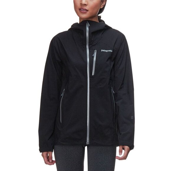 Patagonia Stretch Rainshadow Jacket DWR Waterproof Hooded Black Small A001088 - Picture 1 of 15